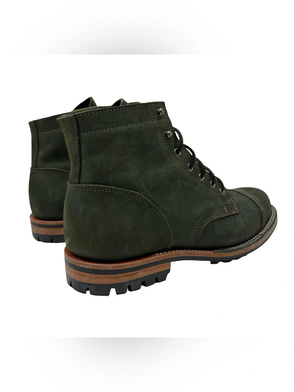 Truman Boot Co Green Leather Cap Toe Men’s 12 Boot Excellent